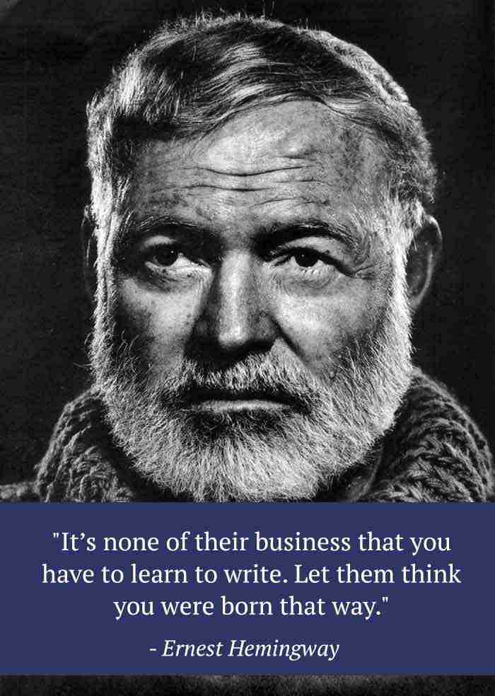 writing quote hemingway