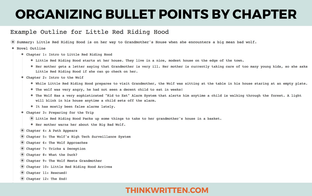 How to Organize Bullet Points by Chapter with Workflowy