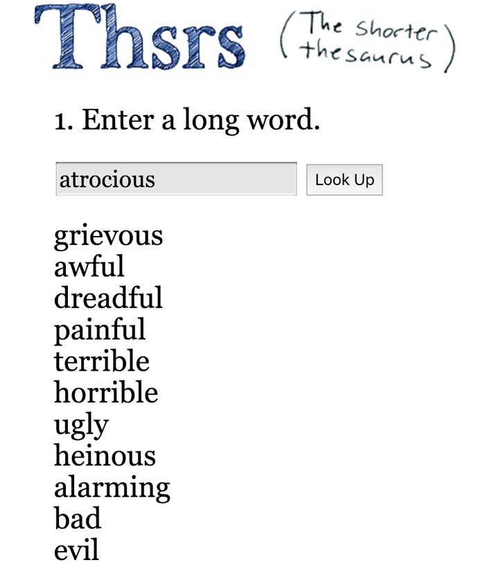 shorter thesaurus