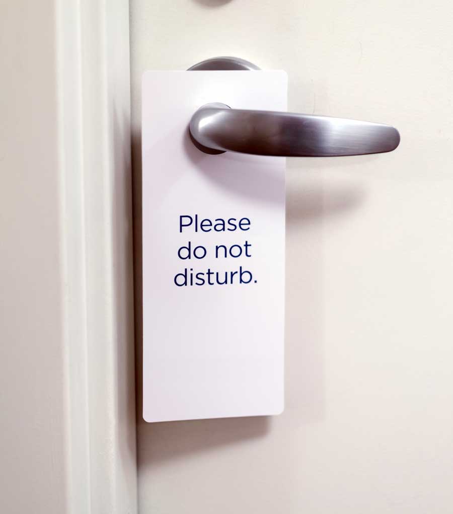 do not disturb sign