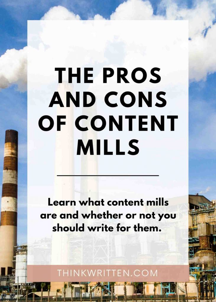 pros and cons of content mills