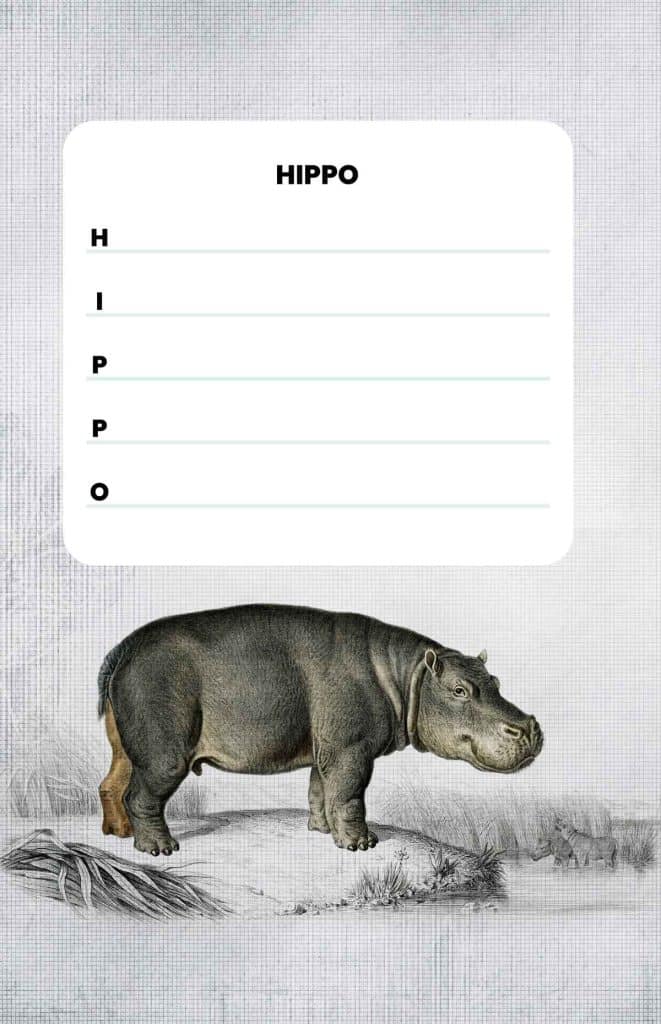 Hippo Acrostic Poem